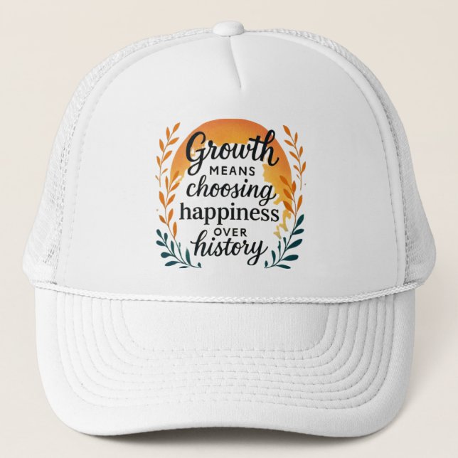 Casquette Growth Mindset Hat — Choosing Happiness Over Histo (Devant)