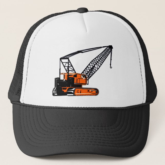 Casquette Grue de construction orange (Devant)