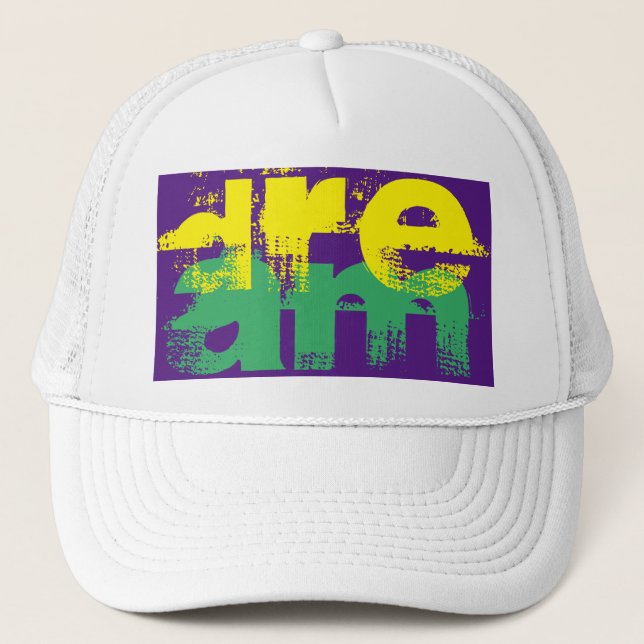 Casquette grunge coloré DREAM lettrage | (Devant)