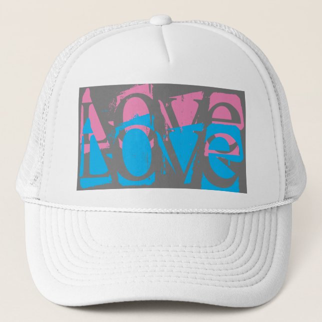Casquette grunge coloré LOVE lettrage | (Devant)