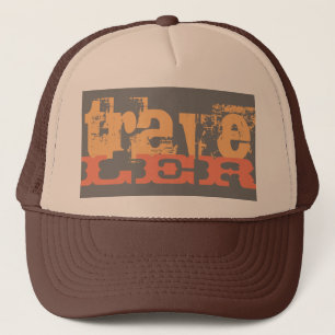 Casquette grunge coloré TRAVELER lettrage