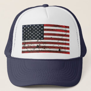 Casquette grunge de peinture de drapeau américain