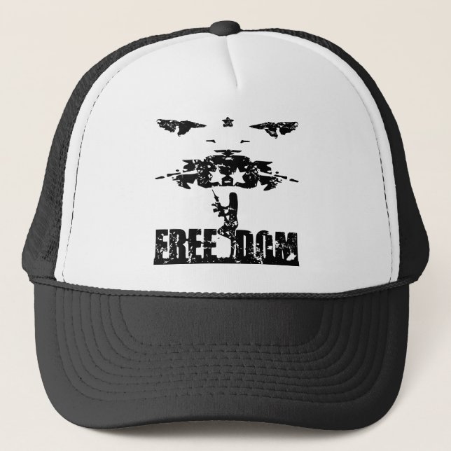 Casquette Grunge FREEDOM Chick #USAPatriotGraphics © (Devant)
