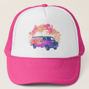 Casquette grunge rétro hippie van