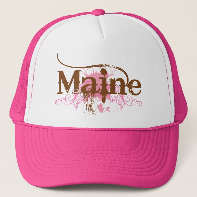 Casquette Grunge rose du Maine (Devant)