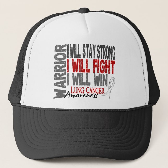 Casquette Guerrier de cancer de poumon (Devant)