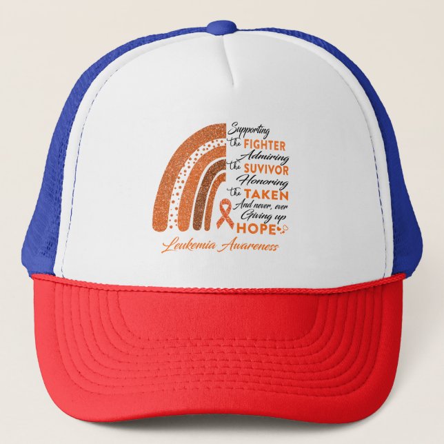 Casquette Guerrier de leucémie soutenant le combattant (Devant)