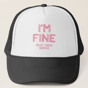 Casquette Guerrier du cancer du sein - JE SUIS FINE