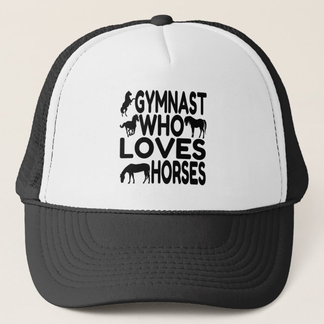 Casquette Gymnaste qui aime les chevaux (Devant)