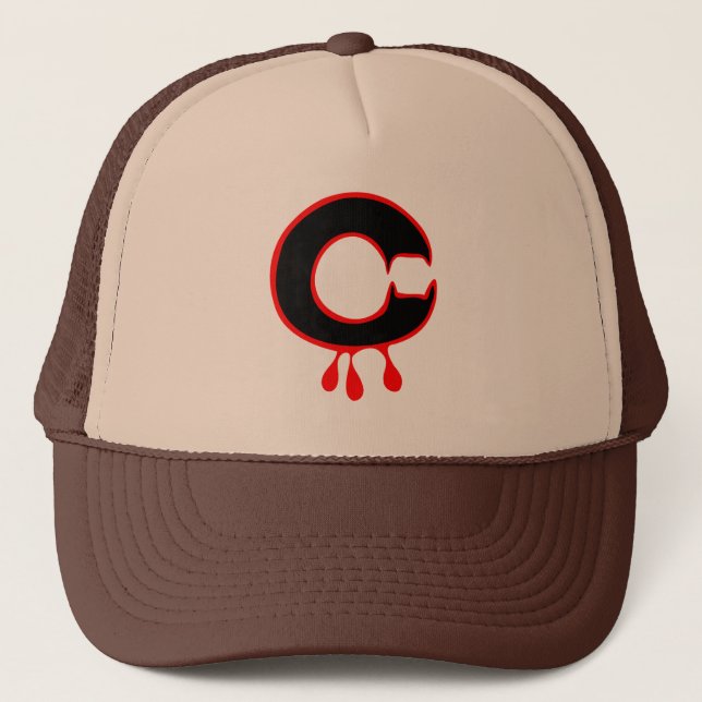 Casquette HA" ★ Bleeding Devil's Teeth-Initial C Trucker Hat (Devant)