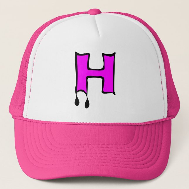 Casquette HA" ★ Bleeding Devil's Teeth-Initial H Trucker Hat (Devant)