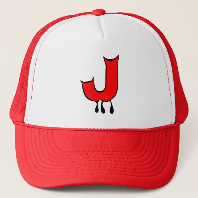 Casquette HA" ★ Bleeding Devil's Teeth-Initial J Trucker Hat (Devant)