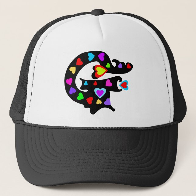 Casquette HA" ★ Romantique Initial G Stylé Trucker Hat" ╝ (Devant)