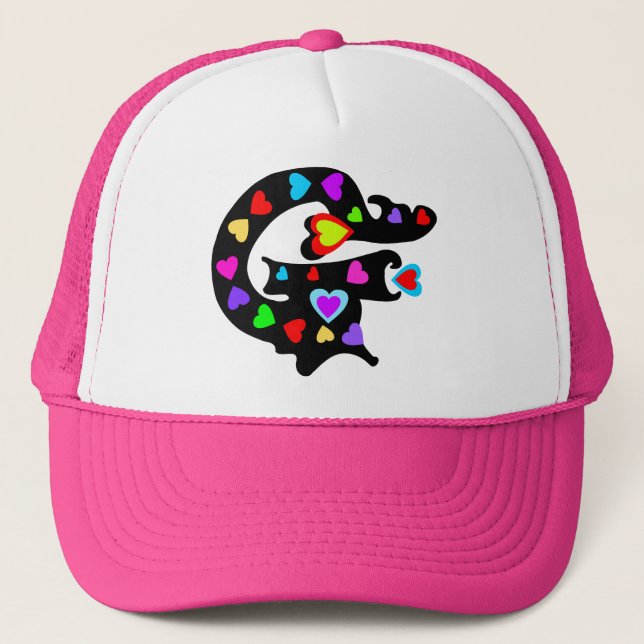 Casquette HA" ★ Romantique Initial G Stylé Trucker Hat" ╝ (Devant)
