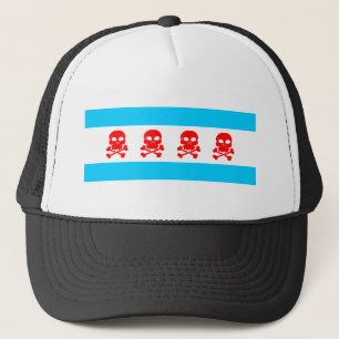 Casquette Habillement de crânes de drapeau de Chicago
