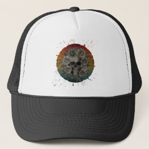 Casquette HABILLEMENT vintage ET FLEURS NOIR ET BLANC
