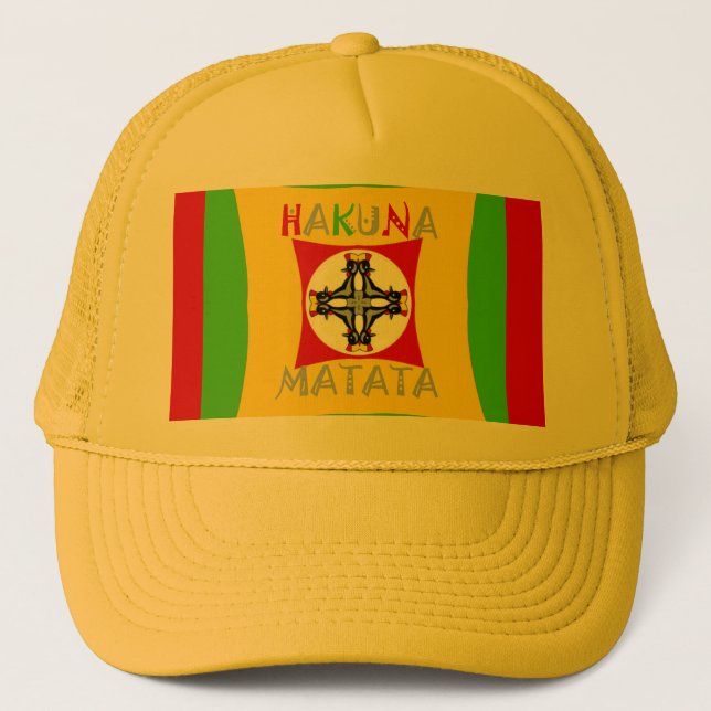 Casquette Hakuna Matata Fun Rasta Couleurs : Vibrant et sans (Devant)