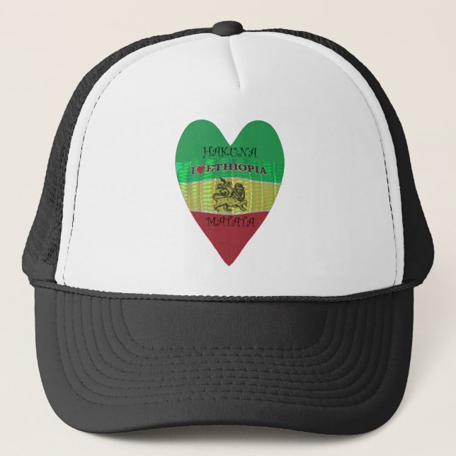 Casquette Hakuna Matata J'aime les couleurs éthiopiennes.png (Devant)