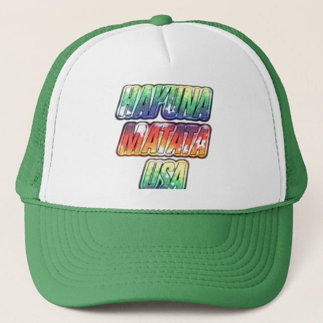 Casquette Hakunamatata, concepteur vintage Chapeaux de camio (Devant)