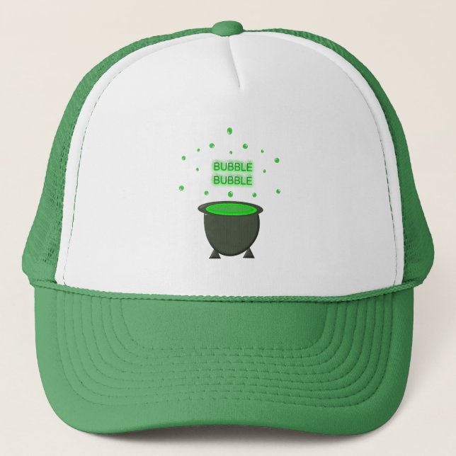 Casquette Halloween Cauldron et Bubbling Green Brew (Devant)