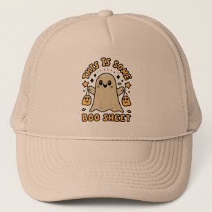 Casquette Halloween Costume de fantôme Boo Voici une feuille