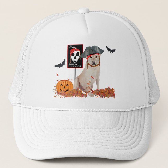 Casquette Halloween du Labrador jaune (Devant)