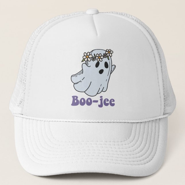 Casquette Halloween Fantôme Effrayant Boo Jee Boo  (Devant)