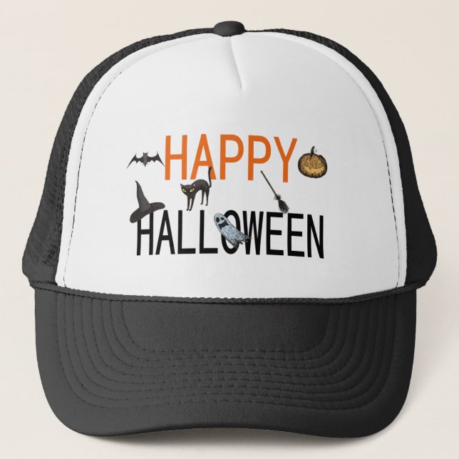 Casquette Halloween heureux (Devant)