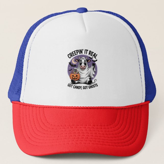 Casquette Halloween � vache à Creepin (Devant)