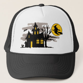 Casquette Halloween vintage volant au-dessus de la Chambre