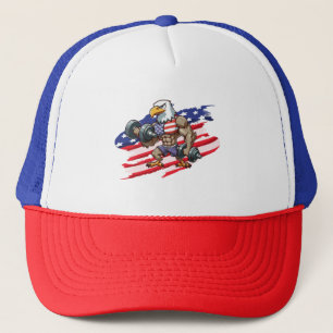 Casquette haltérophilie patriotique aigle chauve USA