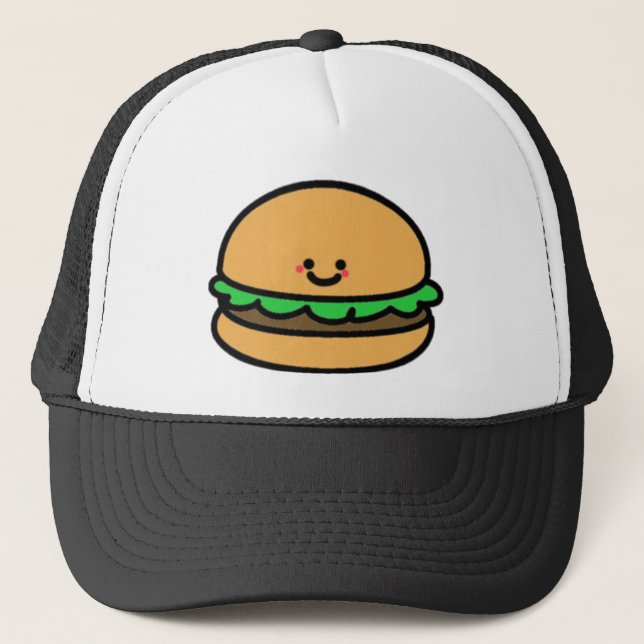 Casquette Hamburger heureux (Devant)