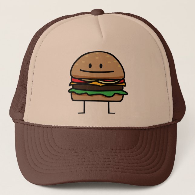 Casquette Hamburger heureux (Devant)