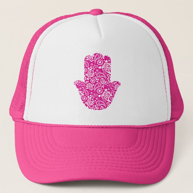 Casquette Hamsa main rose Fatima (Devant)