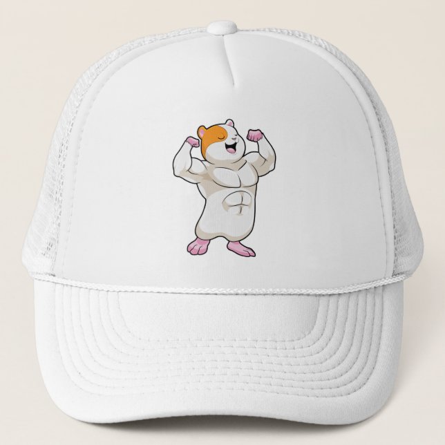 Casquette Hamster culturiste avec de gros muscles (Devant)