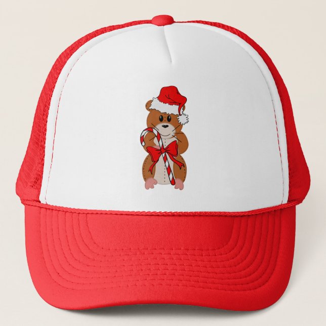 Casquette Hamster de Noël (Devant)