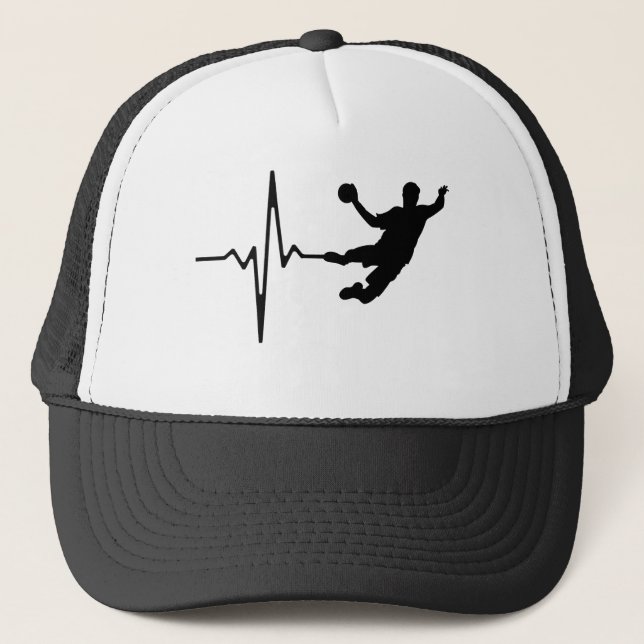 Casquette Handball - Handball Player Heartbeat (Devant)