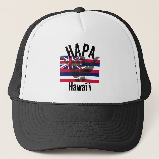 CASQUETTE HAPA HAWAII HI TRIBAL SHAKA BG (Devant)