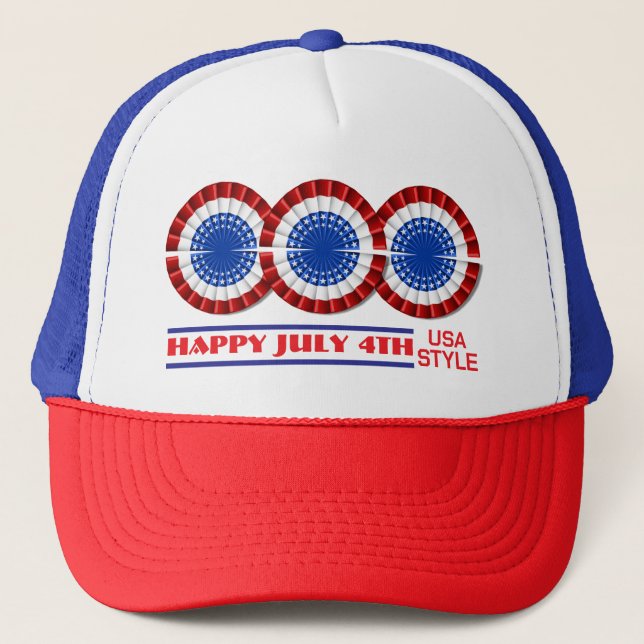 CASQUETTE HAPPY 4TH USA STYLE (Devant)