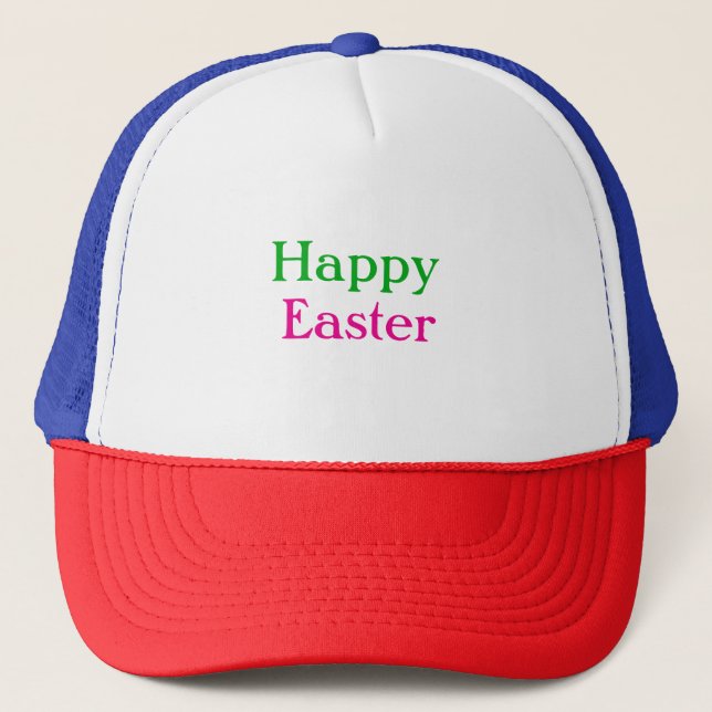 Casquette Happy easter boho vert rose enfants ajouter nom ti (Devant)