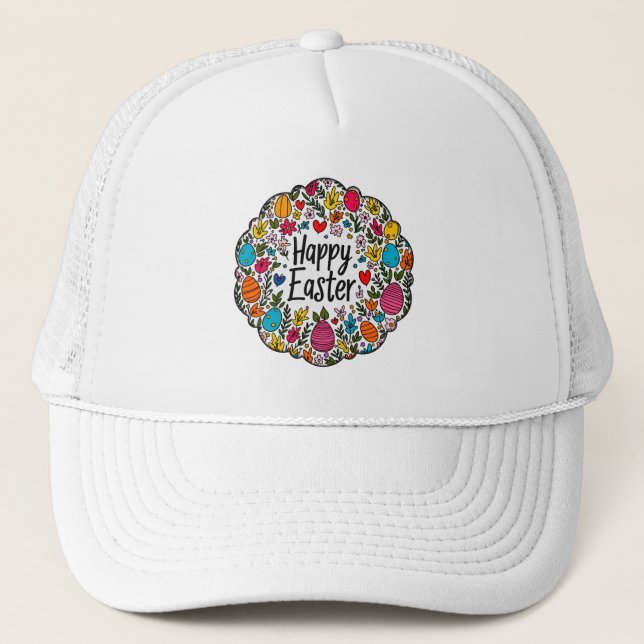 Casquette Happy Easter – Decorative Floral Wreath boné (Devant)