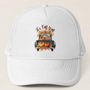 Casquette Happy Fall Y'all - Camion rustique avec Citrouille
