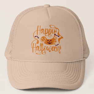 Casquette Happy Halloween chauves-souris Jack-o'-lantern