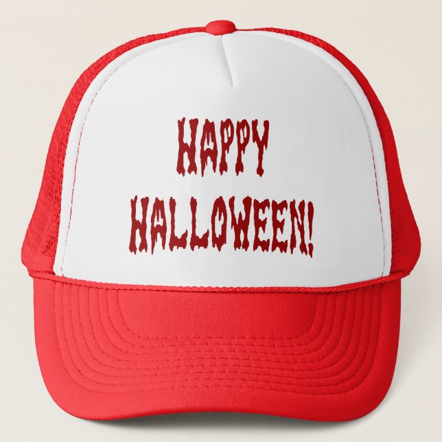 Casquette Happy Halloween Gore Texte (Devant)
