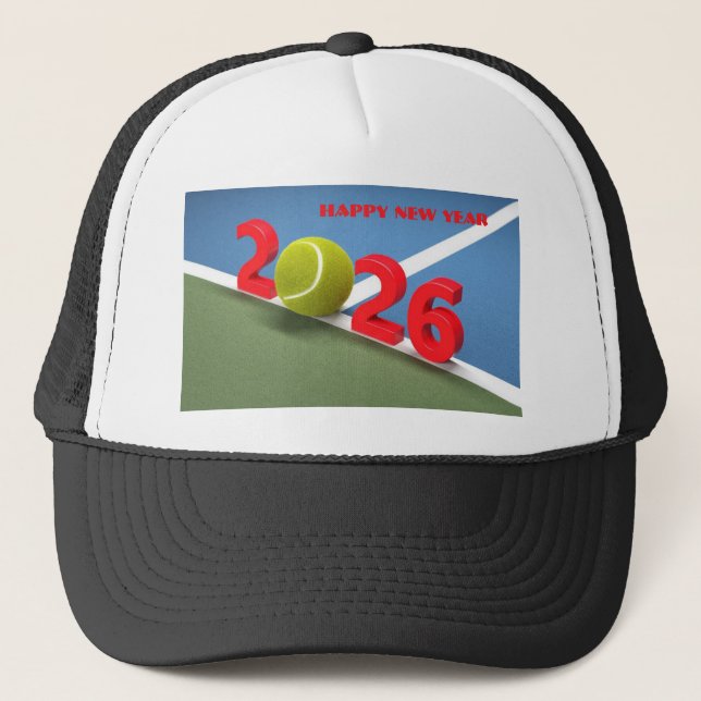 Casquette Happy New Year 2026 Sports Tennis Lover-Cap Modern (Devant)