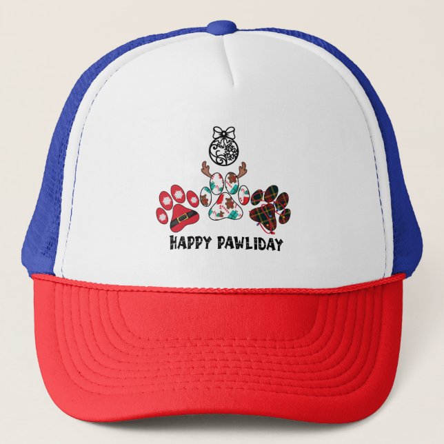 Casquette Happy Pawliday - Chapeau de camionneur pour les fê (Devant)