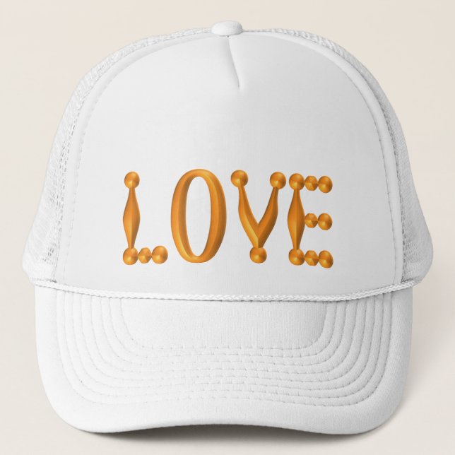 Casquette Harlequin Gold LOVE (Devant)