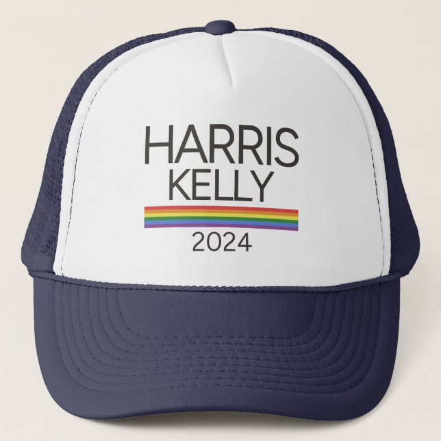 Casquette Harris Kelly 2024 drapeau de la Fierté arc-en-ciel (Devant)