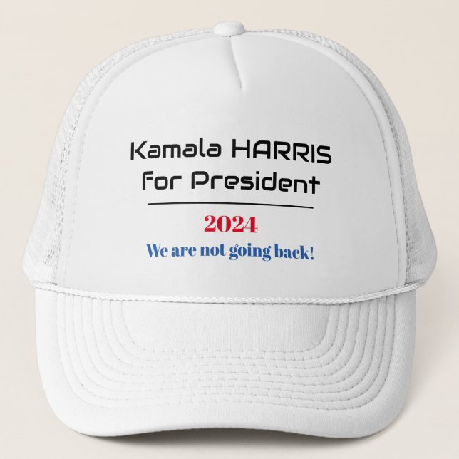 Casquette HARRIS pour le président 2024 Nous ne reviendrons  (Devant)
