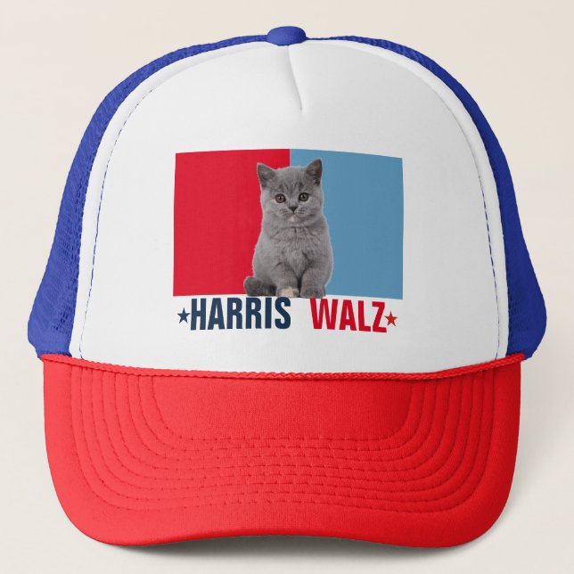 Casquette Harris Walz 2024 Manifestement rouge bleu (Devant)